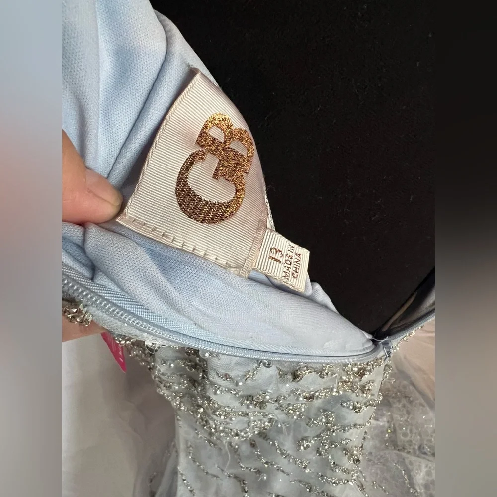 Gianni Binni | Light Blue beaded formal dress | Size 13 Juniors - Picture 6 of 6